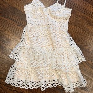 White Lace Tank Top Dress